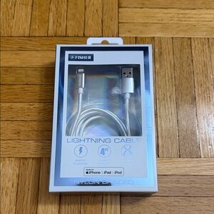 Silver Nylon-Braided Lightning Charging Cable - 4ft